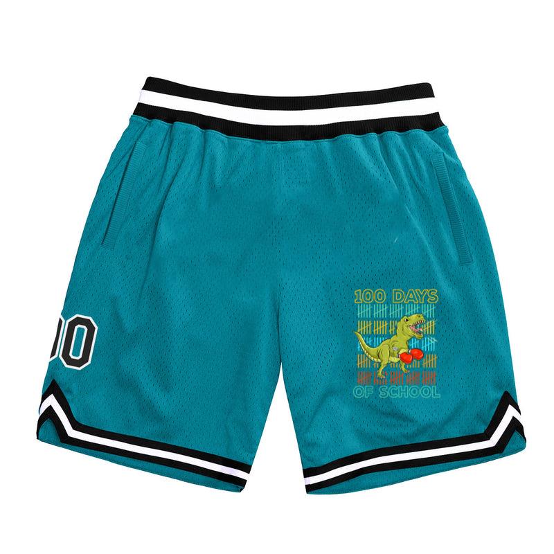 100 Days Of School T Rex Dino Boxing Basketball Shorts