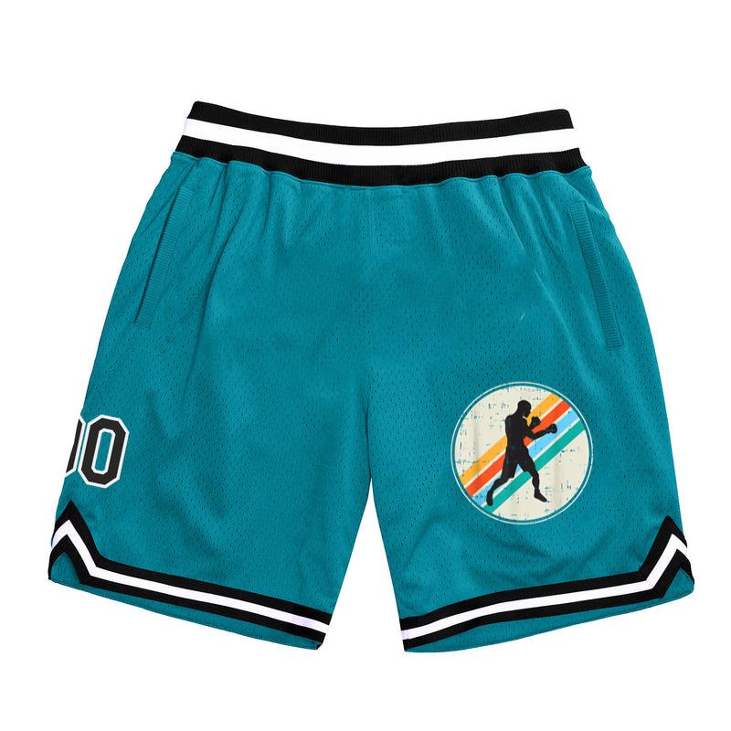 Boxing Boxer Silhouette Vintage Retro Basketball Shorts