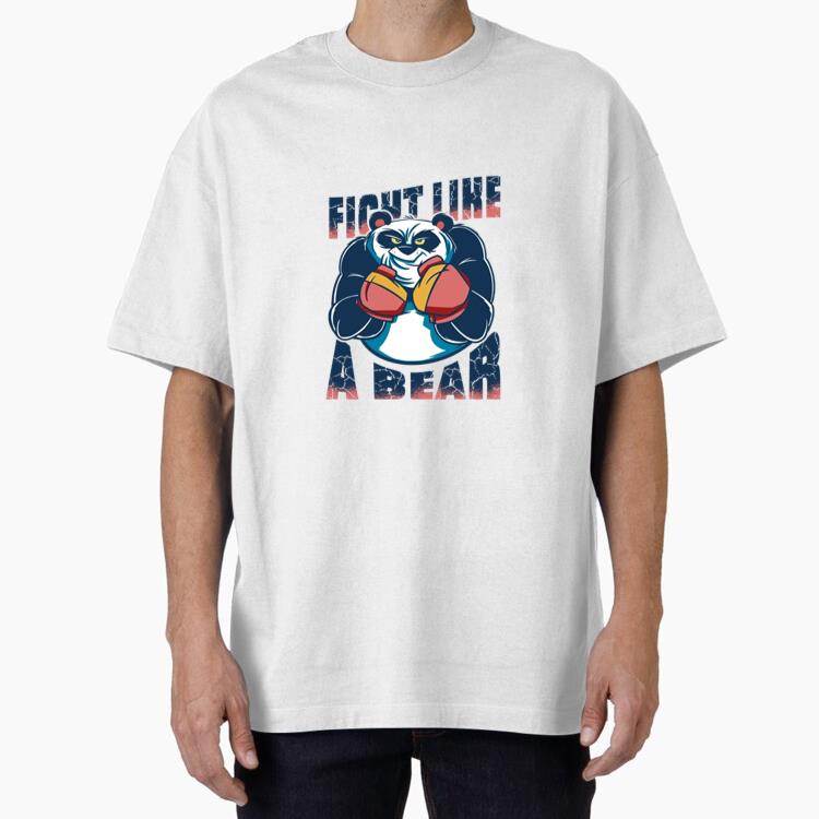 Fight Like A Bear Panda Boxing T-Shirt