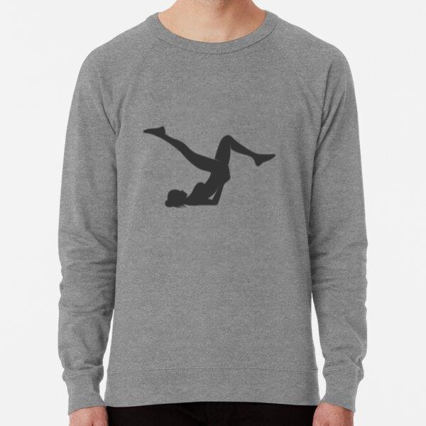 Fitness Woman Silhouette Lifting Hips Sweatshirt