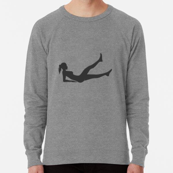 Fitness Woman Silhouette Lifting Legs Sweatshirt