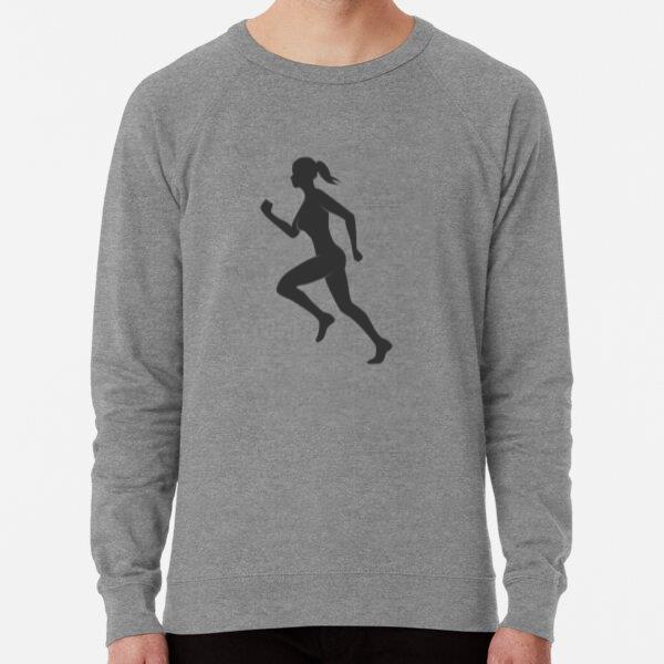 Fitness Woman Silhouette Running Sweatshirt