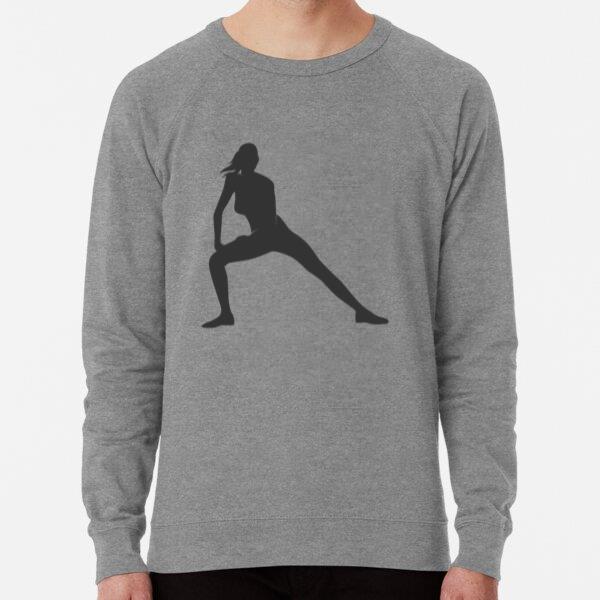 Fitness Woman Silhouette Streching Legs Sweatshirt