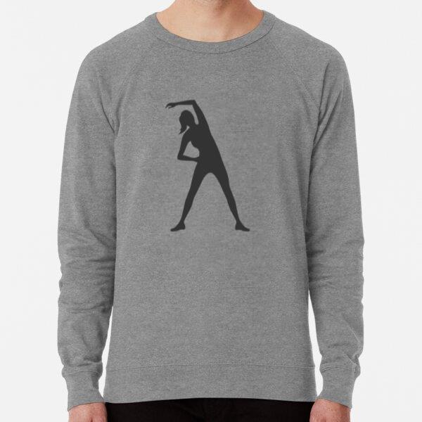 Fitness Woman Silhouette Streching Sweatshirt