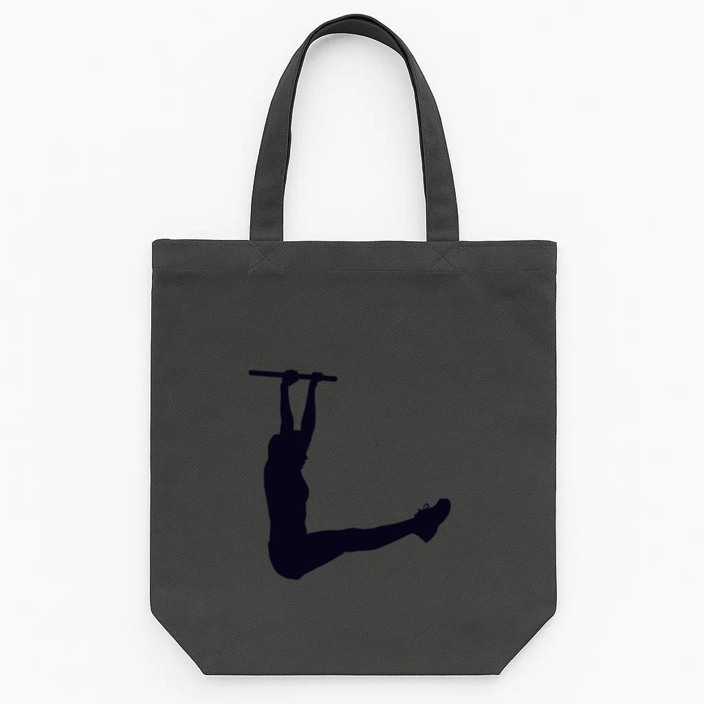 Hanging Leg Raises Crossfit Silhouette Tote Canvas Bag