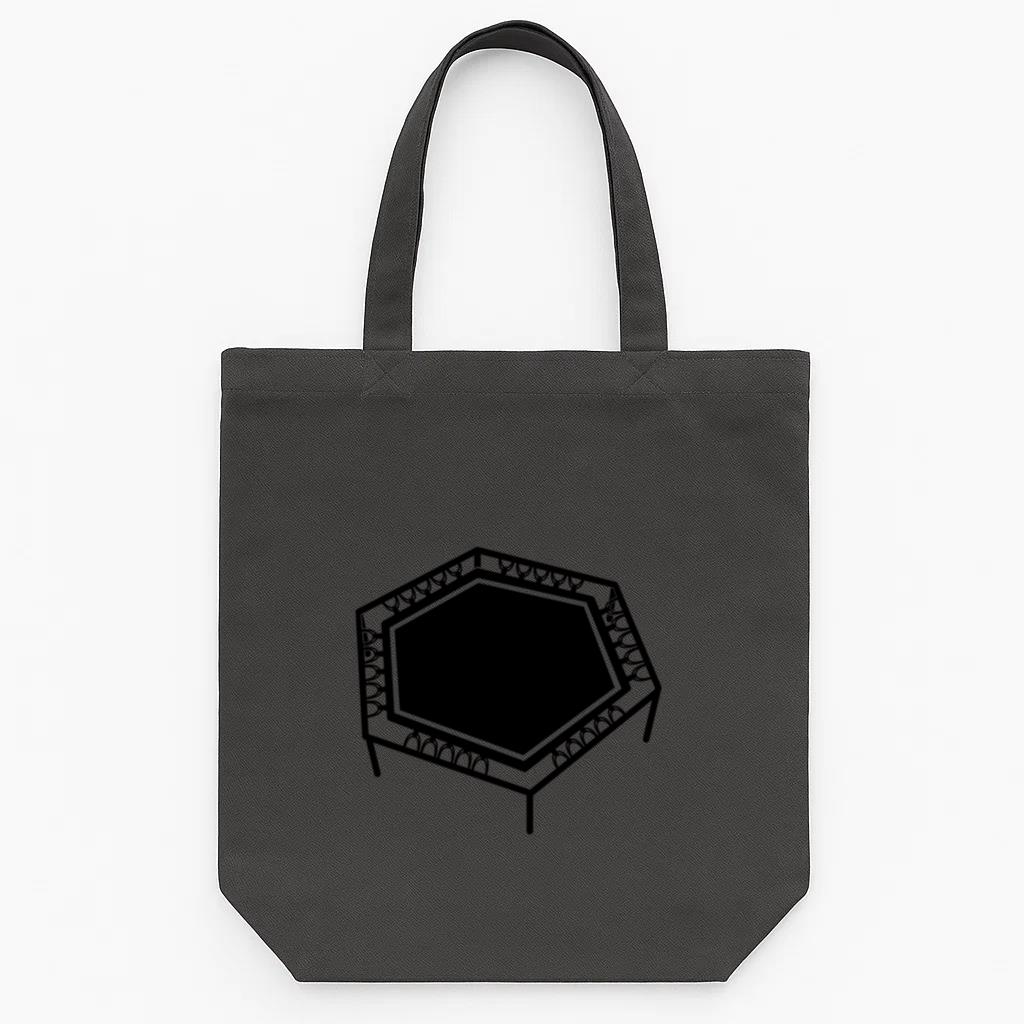 Hexagonal Trampoline From Above Cut Out Tote Canvas Bag