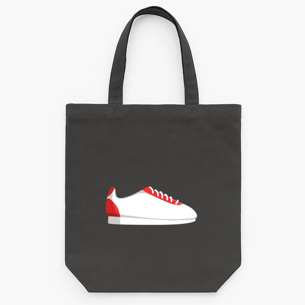 Jogging Shoe Lace Trainers Sneaker Illustration Tote Canvas Bag