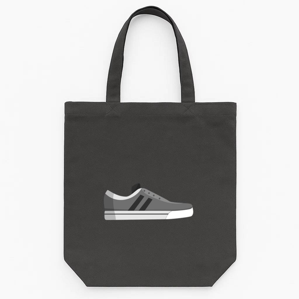 Jogging Shoe Trainers Sneaker Stripe Flat Tote Canvas Bag