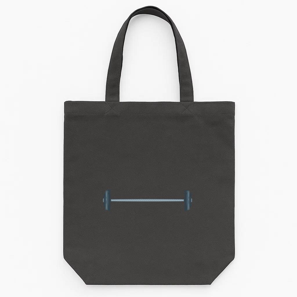 Loaded Barbell Icon Tote Canvas Bag
